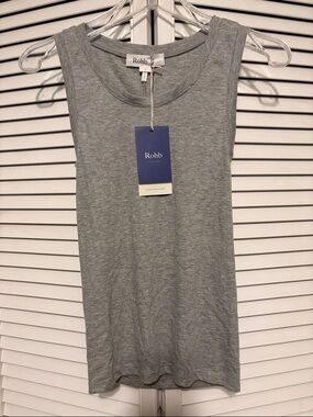 NWT ROHB Grey Ribbed Sleeveless Tank Size XS